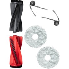 Ropalde Roborock Saros 10R Robot Süpürge Uyumlu Ana Fırça, Yan Fırça Mop Bezi-6'lı- Yedek Parça Seti