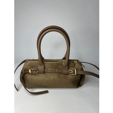 Özbu Silindir Model Süet Dokulu El & Omuz Çantası