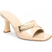 Sief Bej Rugan Topuklu Terlik