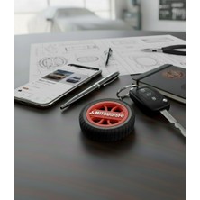 Ümraniye 3D Mitsubishi Logolu Dayanıklı Lastik jant Detaylı Araba Anahtarlığı