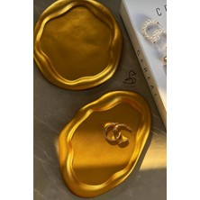 Rakaymu Asimetrik Altın Dekoratif Tabak Seti