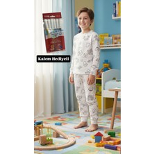Sude Homewear Sude Çocuk Erkek Kız Boyamalı Pijama Takımı