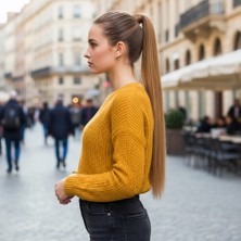 Fiber Sentetik Sihirli At Kuyruğu / Açık Kahverengi