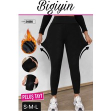 Bigiyin Siyah Peluş Tayt Içi Peluşlu Tayt Içi Peluş Tayt Kışlık Kadın Tayt