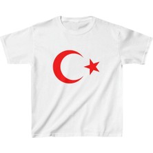 Velmora Fashion Çocuk Unisex Baskılı T-Shirt - Beyaz