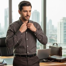 Eren Style Klasik %100 Cotton Uzun Kollu Terletmeyen 4 Mevsim Gömlek (Regular Kalıp)