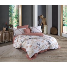 Çift Kişilik Ranforce Nevresim Takımı Belen Kahve