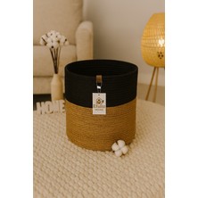 Efuliz Home Çok Amaçlı Jüt-Hasır Sepet Takımı, Banyo-Çamaşır-Kirli Sepeti,dekor -Oyuncak-Düzenleyici Sepet