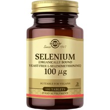 Solgar Selenium 100 Mcg Selenyum 100 Tablet Bir Tablette 100 Mg Selenyum
