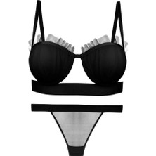 Dominant Kadın Tül Detaylı Sütyen Takım Dolgulu