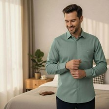 Eren Style Klasik %100 Cotton Uzun Kollu Terletmeyen 4 Mevsim Gömlek (Regular Kalıp)