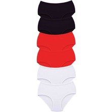 ModaSize 6 Adet Tutku Kadın Yüksek Bel Bato Kalın Lastik Külot S13