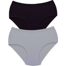 ModaSize 2 Adet Tutku Kadın Yüksek Bel Bato Kalın Lastik Külot S3