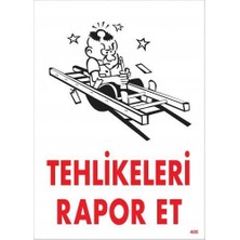 Tehlikeleri Rapor Et Uyarı Levhası 25X35 KOD:406