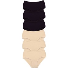 ModaSize 6 Adet Tutku Kadın Yüksek Bel Bato Kalın Lastik Külot S2