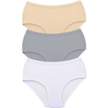 ModaSize 3 Adet Tutku Kadın Yüksek Bel Bato Kalın Lastik Külot S10