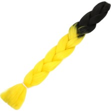 Afrika Örgülük Sentetik Ombreli Saç 100 Gr. / Siyah / Sarı