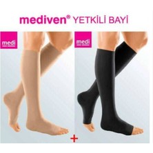 Yumuşak Ten Rengi Varis Çorabı, Dizaltı, Açık Burun, Rahat ve Destekleyici