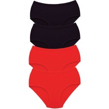 ModaSize 4 Adet Tutku Kadın Yüksek Bel Bato Kalın Lastik Külot S1