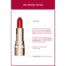 Clarins Organik Kamelya Yağı Içeren Yumuşatıcı Besleyici Saten Ruj- 742