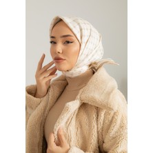 Monogram Desen Twill Ipek Eşarp