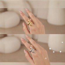 Sevil Gülgün Atelier Yılan Formlu Ayarlanabilir Bileklik ve Yüzük Seti - Gold & Gümüş Renk Seçenekli Spiral Takı Kombini