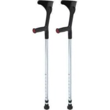 Siyah Kanedyen Ayarlanabilir Dirsek Destekli Çift Baston Seti