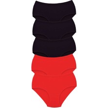 ModaSize 5 Adet Tutku Kadın Yüksek Bel Bato Kalın Lastik Külot S2