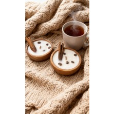 Shiny House Bambu Kase Doğal Soya Mum Seti 2’li | Kahve & Tarçın