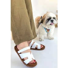 Kooni Beyaz Cilt Terlik