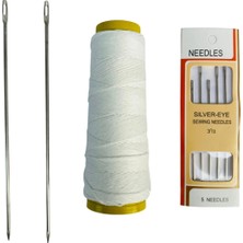 Begün Dikiş Tamir Seti.metal Çuvaldız (2 Adet), Yorgan Ipi, Yorgan Iğne (5 Parça)...