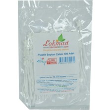 Seçkin Trend Plastik Cips Börek Tatlı Şeytan Çatalı Beyaz 100 Adet Paket