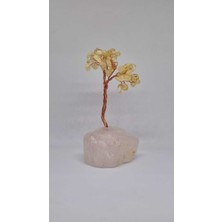 Feyza Design Pembe Kuvars Hayat Ağacı Orta Taşı, Şifa ve Pozitif Enerji Kaynağı