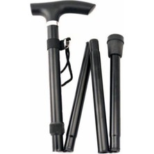 Siyah Alüminyum Katlanır Baston, Hafif ve Dayanıklı Tasarım