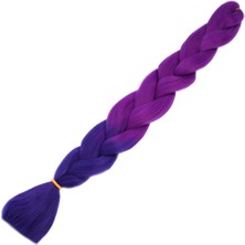 Seçkin Trend Afrika Örgülük Sentetik Ombreli Saç 100 Gr. / Açık Mor / Koyu Mor