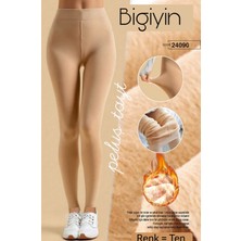 Bigiyin Ten Rengi Tayt Içi Peluşlu Ten Tayt Görünmez Tayt Içi Peluş Tayt Kışlık Kadın Tayt