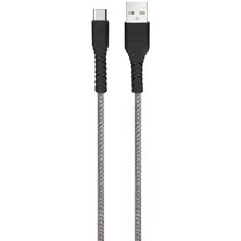 Gtc X135 Hasır Örme Kaplama USB To Lightning Telefon Şarj Kablosu 2.5 Metre