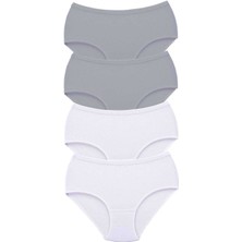 ModaSize 4 Adet Tutku Kadın Yüksek Bel Bato Kalın Lastik Külot S10