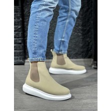 Yüksek Taban Ayakkabı  Vizon Süet