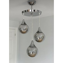 LED Yeni Model 3 Sarkıt Lüx Avize 3 Ampüllü