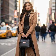 Gerçek Front Lace Tül Peruk / Dalgalı / Doğal 65/70CM