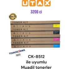 Copier Group ~muadil Toner~ Utax Uyumlu (Premium) CK8512/3206CI/3207CI (200GR) 15K - Mavi