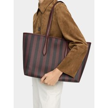 Parfois Içi Çıkarılabilir Çizgili Shopper Çanta