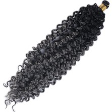 Afro Dalgası Saç / Siyah Koyu Gri Ombreli