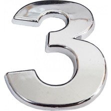 Cemax Krom Yapışkanlı 3 Rakamı 5 cm
