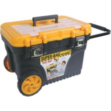 Dayanıklı Metal Saplı Büyük Tekerlekli Mobil Alet Çantası