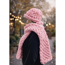 Mazsay El Örgüsü Atkı Bere Takımı Kıvırcık