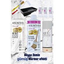 Aquacool Trend Mermer Fayans Islak Zemin Lavabo Boyama Seti Mermer Efekti 500 ml Vernik ve Boya
