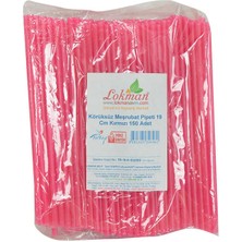 Körüksüz Pipet Ayran Kola Meşrubat Pipeti 19 cm Kırmızı 150 Adet Paket