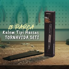 Pratik 13 Parçalı Hassas Tornavida Seti, El Işi ve Tamir Işleri Için